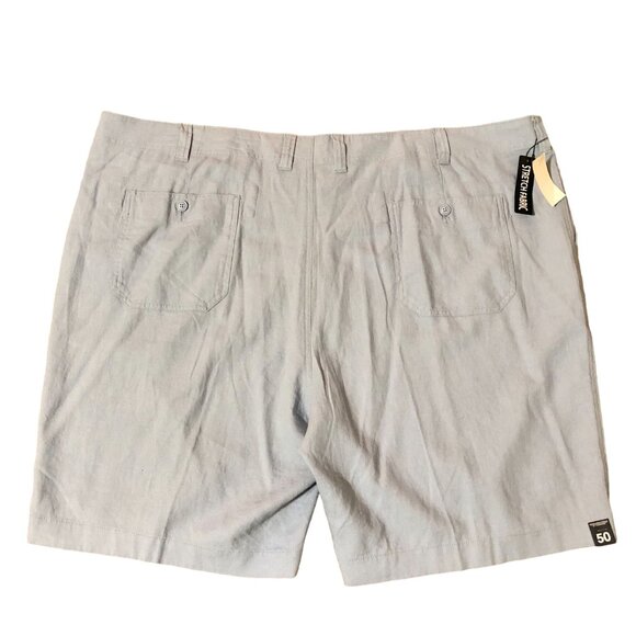 Roundtree Yorke Light Blue Shorts Mens 50 NEW Linen Blend - Picture 2 of 11